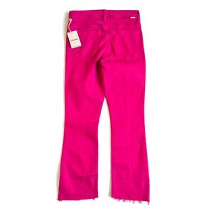 Mother The Insider Crop Step Fray Jeans in Play Date Sz 28 Raspberry Sorbet NWT